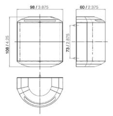Aqua Signal 43 Serisi Pruva Ledli Seyir Feneri 12/24V Siyah
