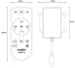 Aquatic AQ-RF-34 radyo frekanslı el tipi kumanda