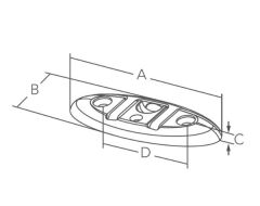 Paslanmaz Çelik Koç Boynuzu 155x54 mm
