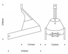 AQUA SIGNAL -KIEL- GÜVERTE AYDINLATMA 24/50W SİYAH