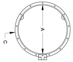 Yuvarlak modern hatch 788mm