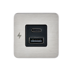 TILE-USB-A/USB-C ŞARJ SOKETİ, PASL. ÇERÇEVE