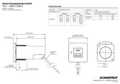 TILE-USB-A/USB-C ŞARJ SOKETİ, PASL. ÇERÇEVE