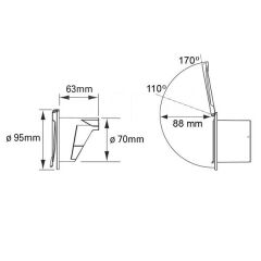 MİKSER İÇİN GÖMME YUVA, YUVARLAK, KROMAJ