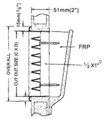 Makine dairesi havalandırması 178X457MM