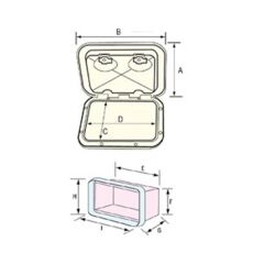 Nuova Rade Plastik Dolap, Beyaz, 180° Açılır, 460x510 mm