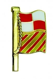 Altın kaplama ve mineli rozet