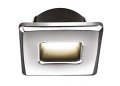 Ember Led Merdiven Lambası Mavi Kare, parlak krom 45x45 mm