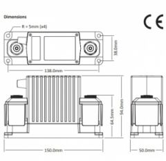 Whisper Power Uzaktan Kumandalı Akü Şalteri 48V / 350 A