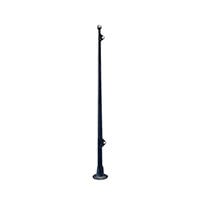 Flag Staff, w/Vert. & Horiz. Base, L.290mm, Black