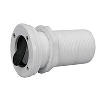 Thru-Hull Threaded Ø55mm, w/Non-Ret.Valve, White