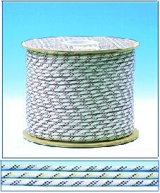 CABO SEYİR HALATLARI, ''Halyard'', Çap. 6mm, Beyaz üstü Kırmızı Örgü