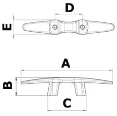 Koç boynuzu. AISI 316 paslanmaz çelik.