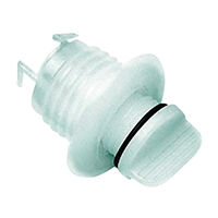 Drain Socket w/Captive Plug, Round Ø40mm, White