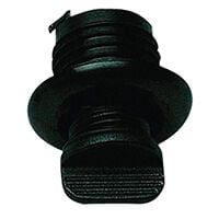 Drain Socket w/Captive Plug, Round Ø40mm, Black