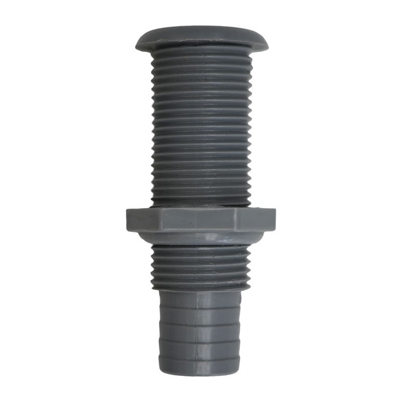 Thru-Hull w/St.Flange, 7/8'',w/Hose Barb Ø25mm,White
