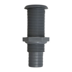 Thru-Hull w/St.Flange, 7/8'',w/Hose Barb Ø25mm,White