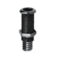 Thru-Hull w/St.Flange, 1'', w/Hose Barb Ø30mm, White