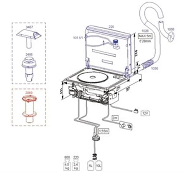 1028, 800 modeli için paslanmaz egzoz borusu