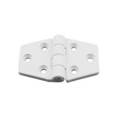 Hinge Polyamide,Hexagonal, 63x40x4.5mm, White