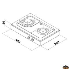 CAN FN1332 Çiftli Set Üstü Ocak