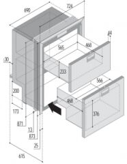 Buzdolabı ve dondurucu. Model DW210 DTX