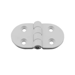 Hinge Polyamide, Round, 70x40x4.5mm, White