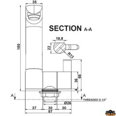 CAN RB1492 Katlanır musluk, soğuk su