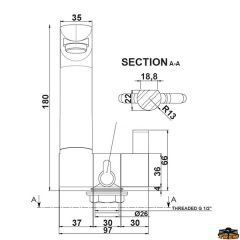 CAN RB1493 Katlanır musluk, sıcak-soğuk su