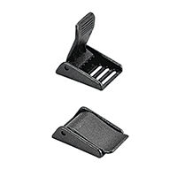 Buckle for 25mm Webbing, w/ Notches, Plastic, Black