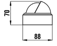 Riviera Bs1 Stella Pusula Yüzeye Montaj 65mm Siyah