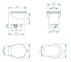 Smart 12V Beyaz Kısa Taş Taharet Kitli Tuvalet
