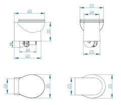 Smart 24V Beyaz Kısa Taş Taharet Kitli Tuvalet