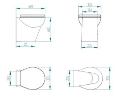 Stilo 12V Beyaz Taş Taharet Kitli Tuvalet