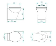 Stilo 24V Beyaz Taş Taharet Kitli Tuvalet