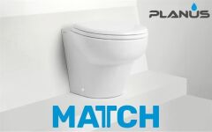 Match 24V Beyaz Kısa Taş Thr.Kitli Tuvalet