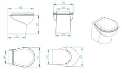 Match 24V Beyaz Kısa Taş Thr.Kitli Tuvalet