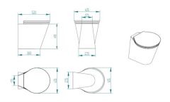 Konos 12V Beyaz Taş Tuvalet