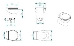 Artic C 12V Beyaz Kısa Taş, Thr. Kitli Tuvalet